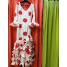 -VESTIDO PATIOS BEIG LUNAR GALLETA ROJO 42