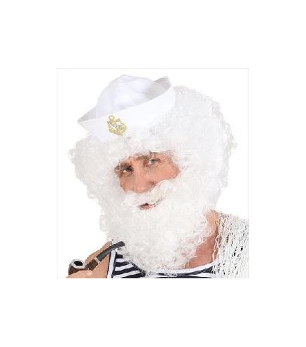 -PELUCA Y BARBA BLANCA