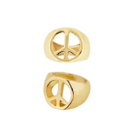 -ANILLO PAZ Y AMOR DORADO