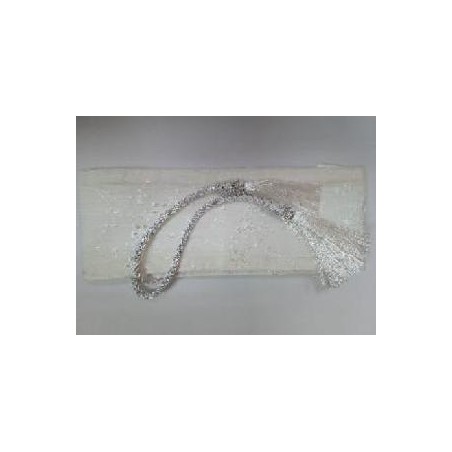 FAJIN DE TELA BATISTA BORDADA BLANCA