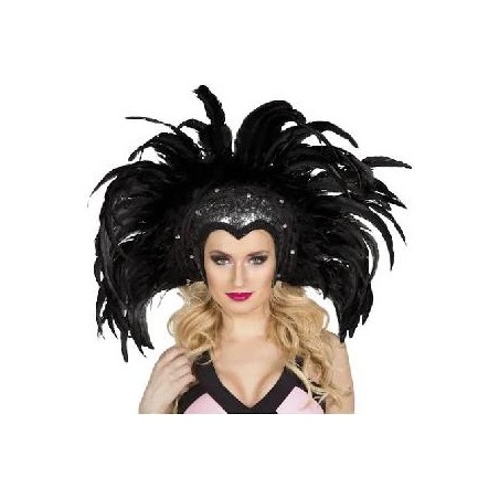 -TOCADO BRASILEÑO PLUMAS NEGRAS