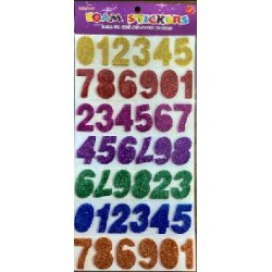 -NUMERO GOMA EVA CON PURPURINA