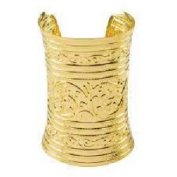 -BRAZALETE METAL DORADO TALLADO