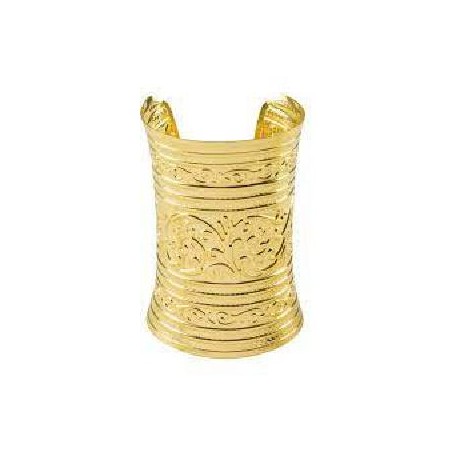 -BRAZALETE METAL DORADO TALLADO