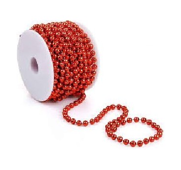 -CADENA DE BOLAS ROJA NAVIDEÑAS