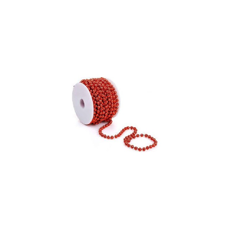 -CADENA DE BOLAS ROJA NAVIDEÑAS
