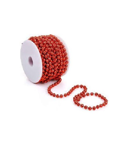 -CADENA DE BOLAS ROJA NAVIDEÑAS