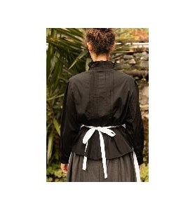 -CAMISA MUJER NEGRA VOLANTES L