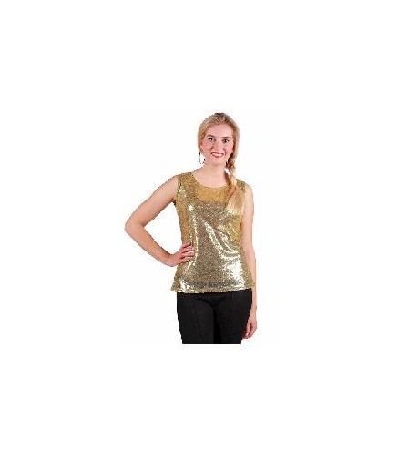 -TOP MUJER LENTEJUELAS DORADO