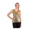 -TOP MUJER LENTEJUELAS DORADO