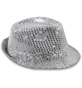 SOMBRERO GANSTER LENTEJUELAS COLORES SURTIDOS