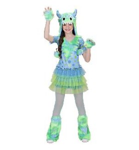 -DISFRAZ CHICA MONSTRUOSA VERDE 4-5