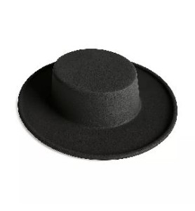 -SOMBRERO CORDOBES FLOCADO NEGRO