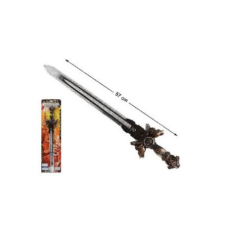 -ESPADAS GUERRERAS PLATEADO 57CM