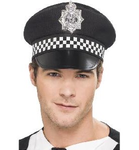 -GORRA DE POLICIA NEGRA