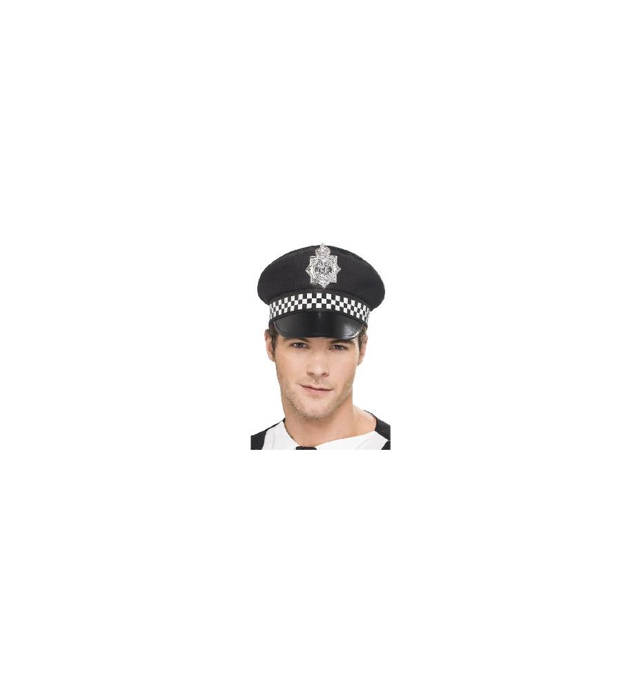 -GORRA DE POLICIA NEGRA