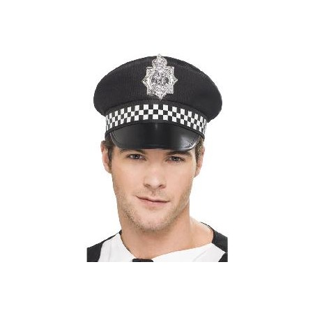 -GORRA DE POLICIA NEGRA