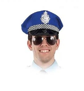 -GORRA DE POLICIA AZUL