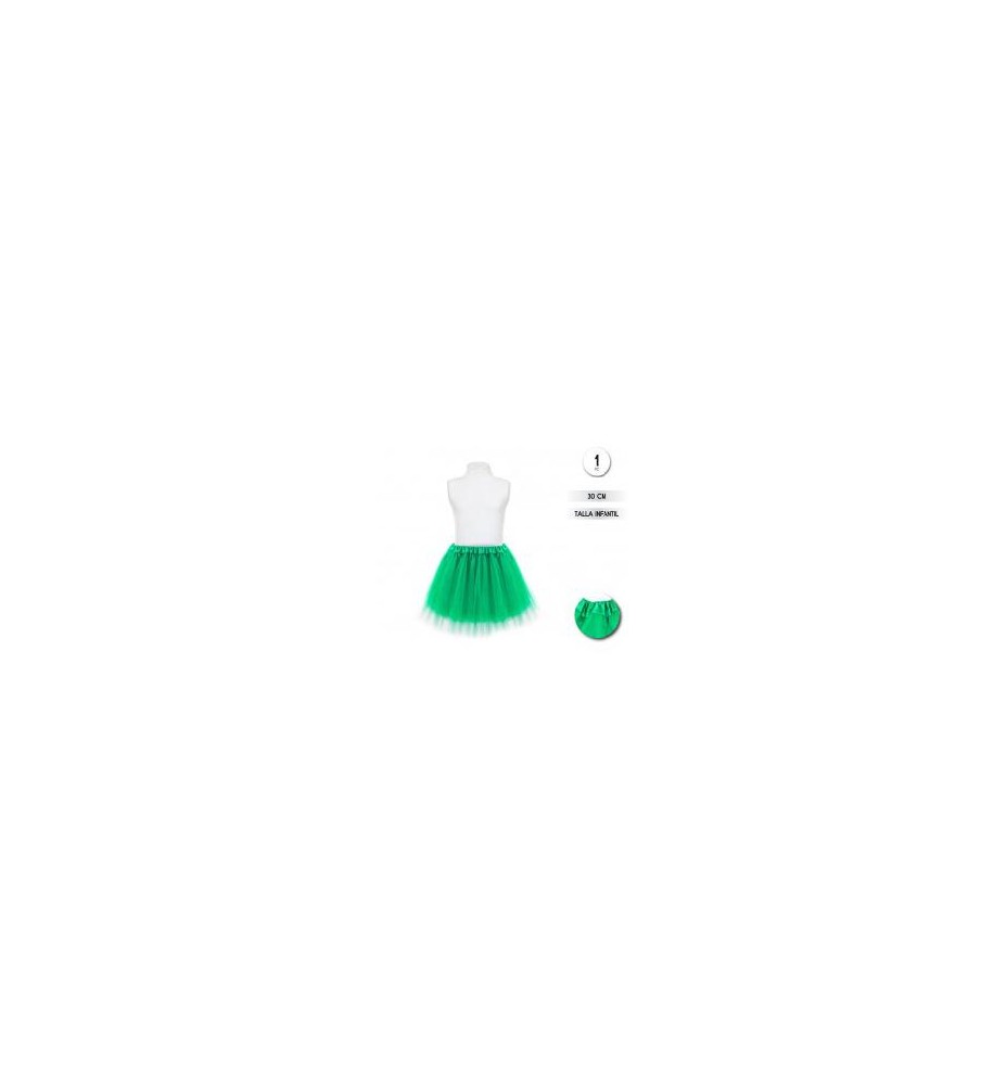-TUTU VERDE INFANTIL 30 CM