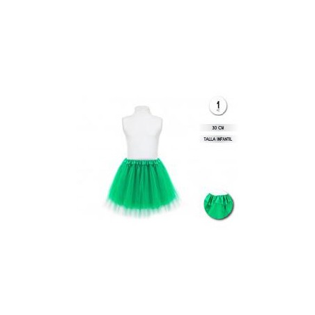 -TUTU VERDE INFANTIL 30 CM