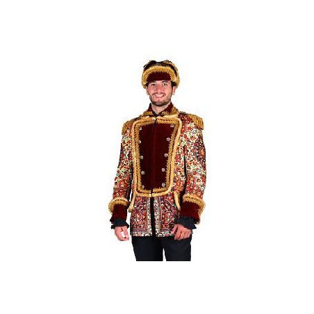 -CHAQUETA CON DETALLES DORADOS Y FLORES S