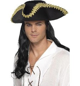 -SOMBRERO PIRATA NEGRO