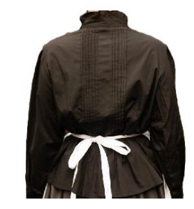 -CAMISA MUJER NEGRA VOLANTES L