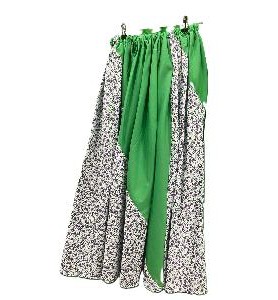 -FALDA REGIONAL VERDE CON FLORES S