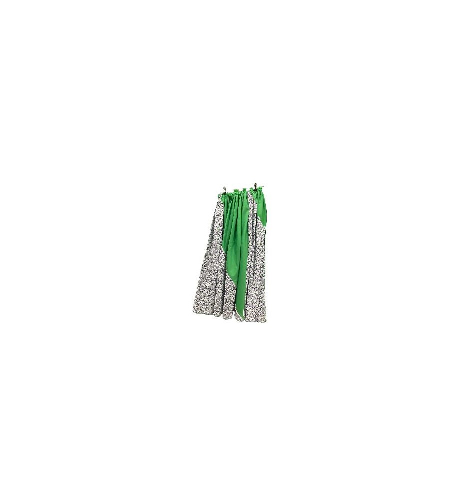 -FALDA REGIONAL VERDE CON FLORES S