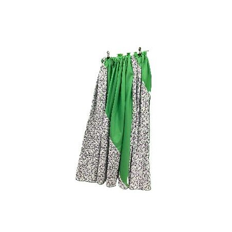 -FALDA REGIONAL VERDE CON FLORES S