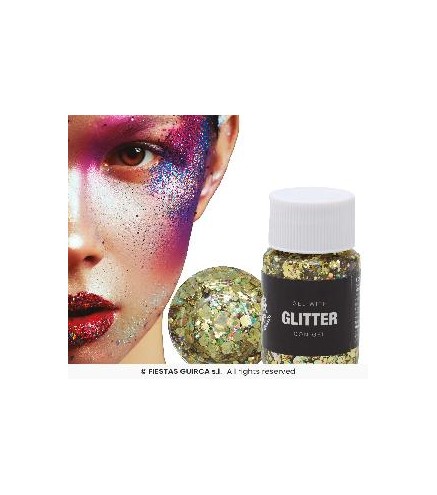 -GEL CON GLITTER ORO