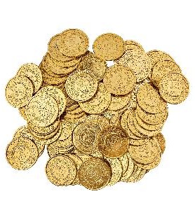-BOLSA 100 MONEDAS DE ORO