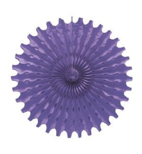 -SET 1 ABANICO Y 2 POMPONES MORADO