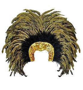 -TOCADO BRASILEÑO PLUMAS DORADAS