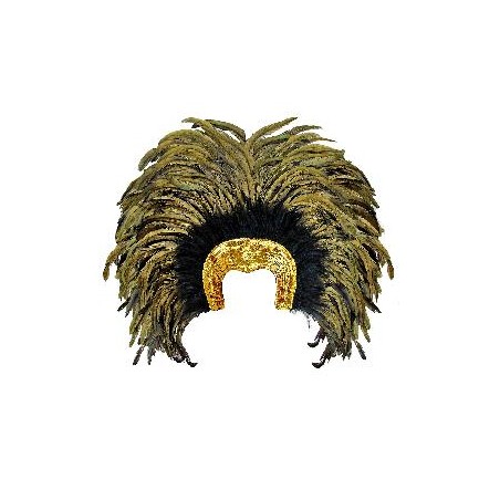 -TOCADO BRASILEÑO PLUMAS DORADAS