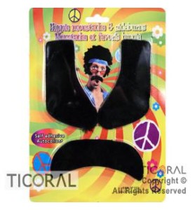 -BIGOTE Y PATILLAS NEGRA