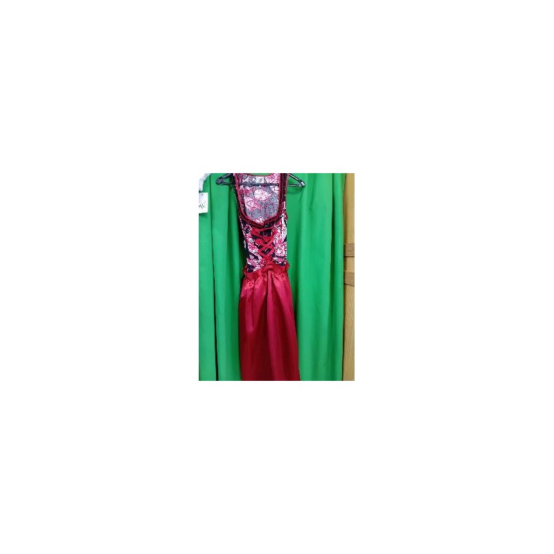 -VESTIDO TIROLESA ESTAMPADO GRANATE 36