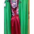 -VESTIDO TIROLESA ESTAMPADO GRANATE 36