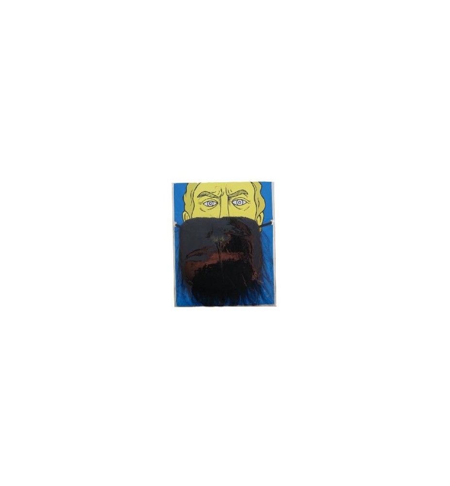 -BIGOTE Y BARBA ESPESA NEGRA