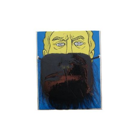 -BIGOTE Y BARBA ESPESA NEGRA