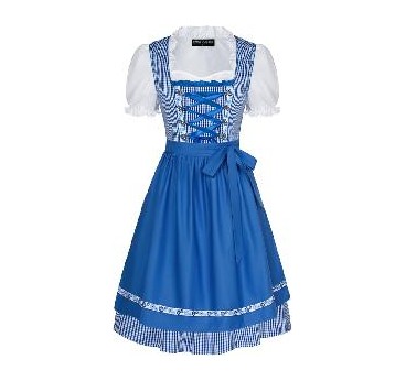 -VESTIDO TIROLESA AZUL 36