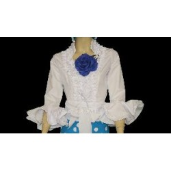 -CAMISA FLAMENCA DE SEÑORA COLOR BLANCO TALLA 56
