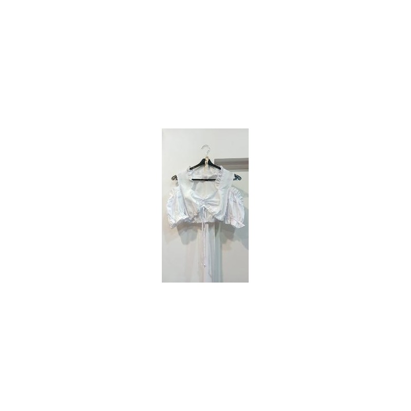 -BLUSA BLANCA MEDIEVAL O TIROLESA CON HOMBROS ABIERTOS
