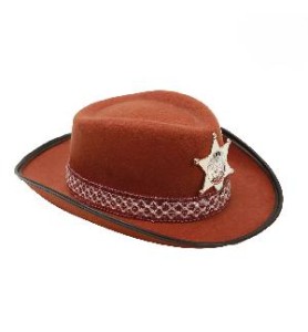 -SOMBRERO SHERIFF MARRÓN INFANTIL