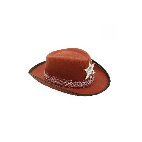 -SOMBRERO SHERIFF MARRÓN INFANTIL