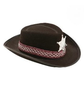 -SOMBRERO SHERIFF NEGRO INFANTIL