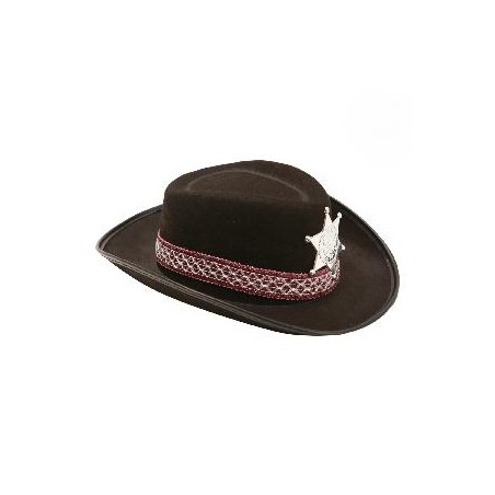 -SOMBRERO SHERIFF NEGRO INFANTIL