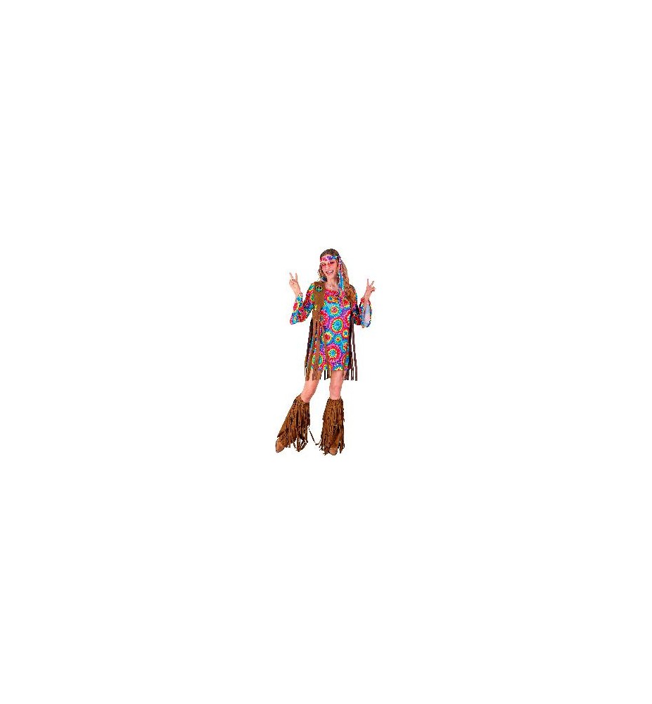 -DISFRAZ MUJER HIPPIE XS