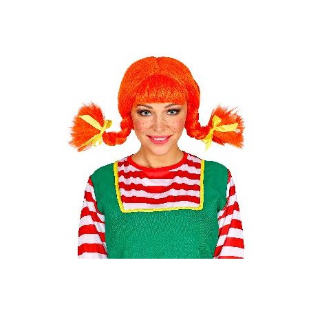 -PELUCA NARANJA TRENZAS