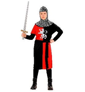 -DISFRAZ GUERRERO MEDIEVAL ROJO 11-13 AÑOS